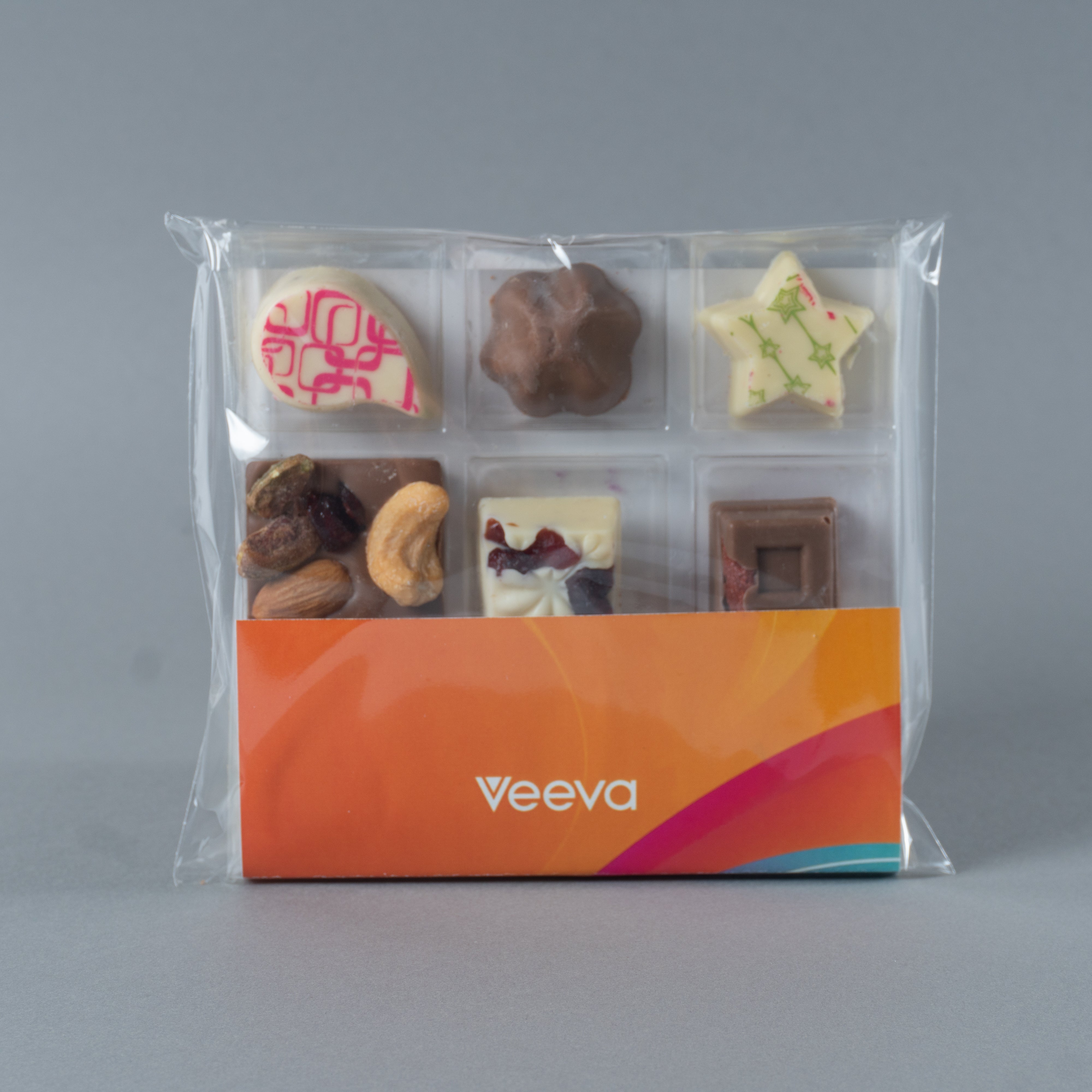 Paquete de 30, 50 ó 70 Carteritas de 9 chocolates