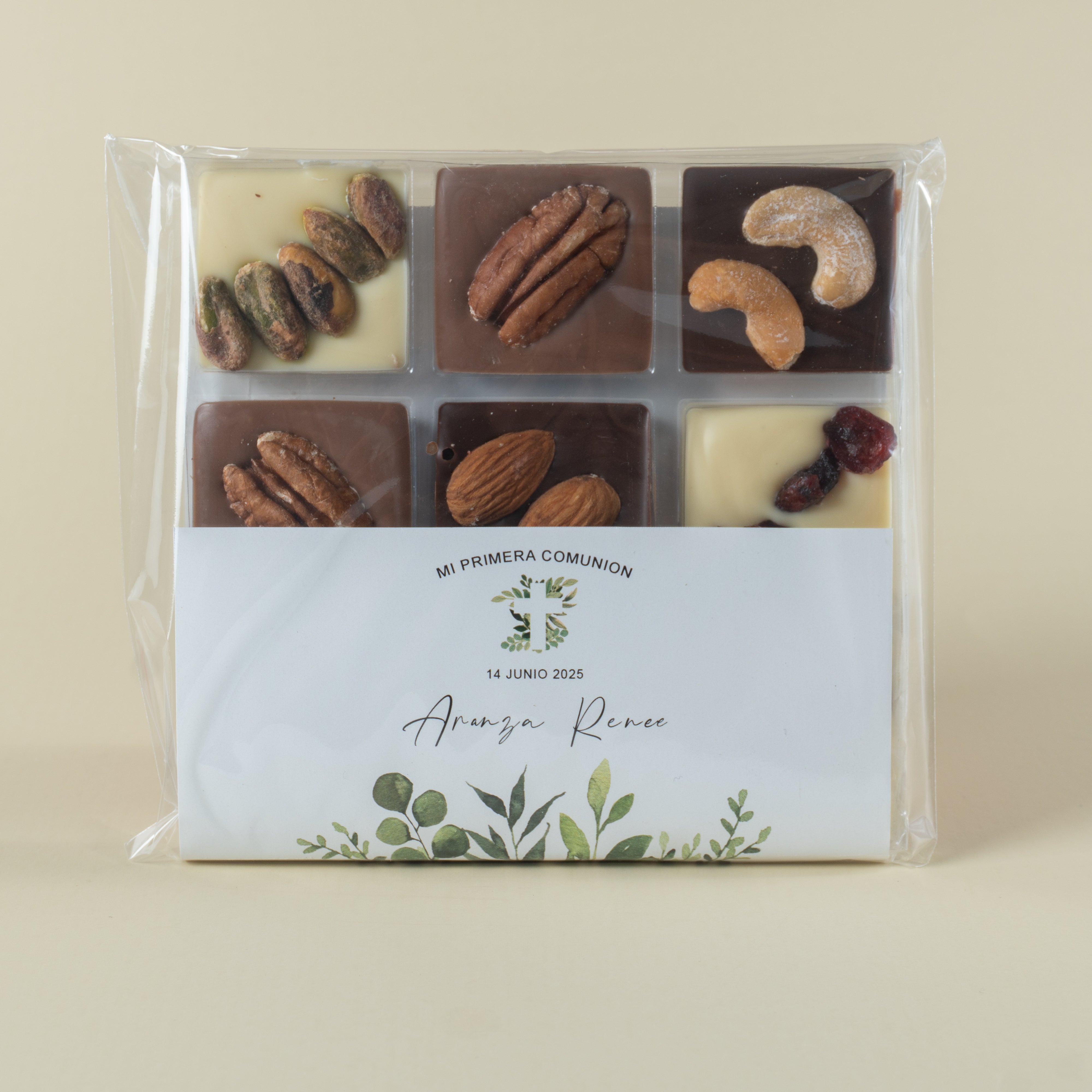 Paquete de 30, 50 ó 70 Carteritas de 9 Cuadrets de chocolate