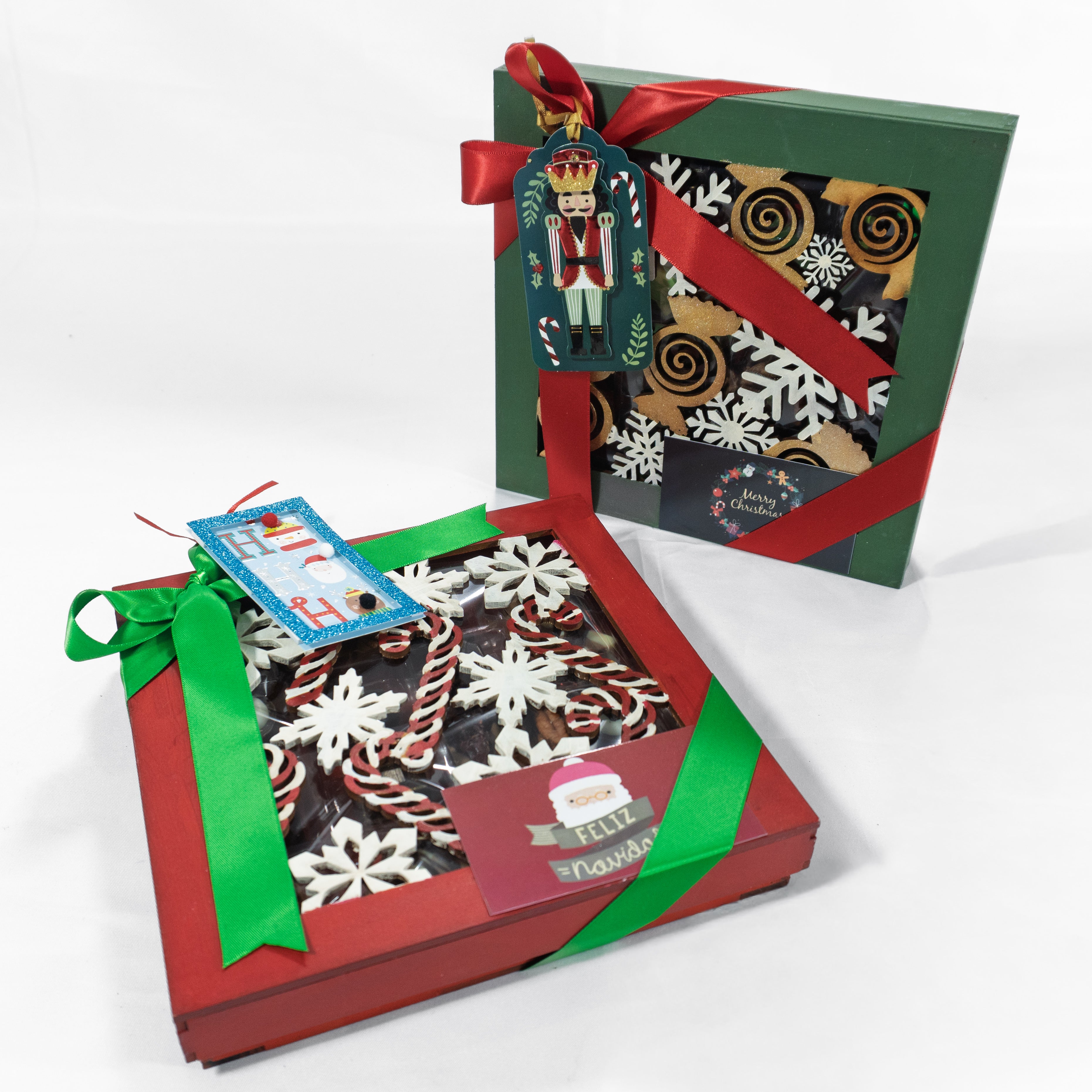 Estuche de Madera Navidad con 16 Chocolates